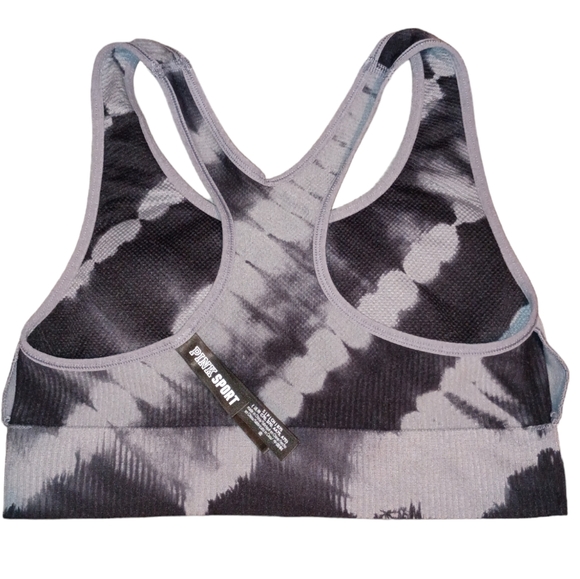 Victoria Secret Pink Sport bra Seamless lightly lined Small Tie-dye blac… - Picture 4 of 10